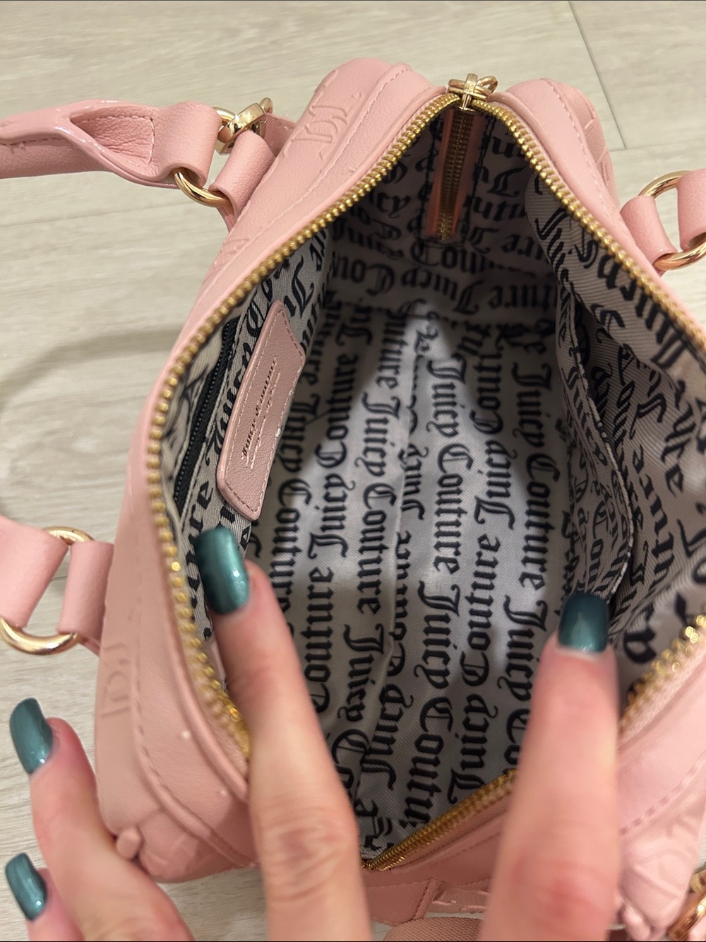 Juicy Couture (NWT) All About That Bling Satchel Bag in Pink Diamond - Picture 14 of 15